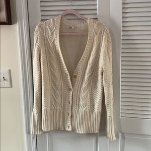 Gap Cream / Oatmeal Cardigan Fisherman’s Sweater